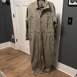 GAP Women's Khaki Utility Jumpsuit
